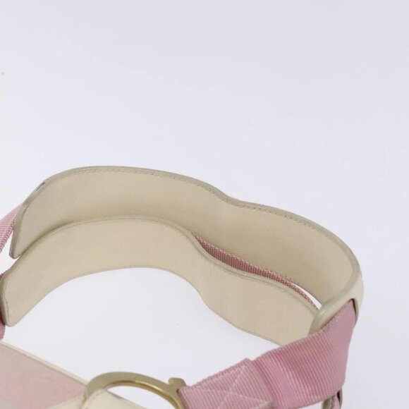 Salvatore Ferragamo Gancini Tote Bag Canvas Pink Gold Auth - Picture 8 of 16